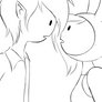 Fionna and Marshall Lee kissing animation