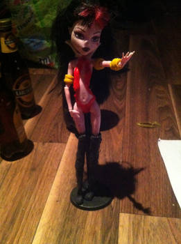 Draculaura as Vampirella as a custom doll