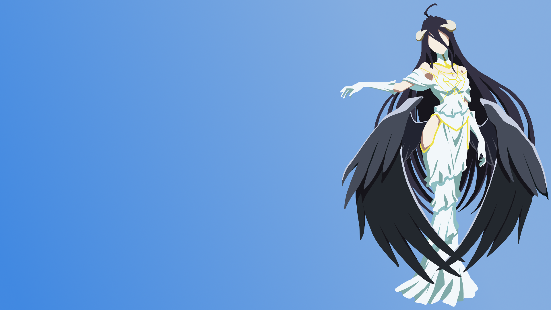 Overlord Albedo Minimalist Wallpaper By Sharkjumps On Deviantart