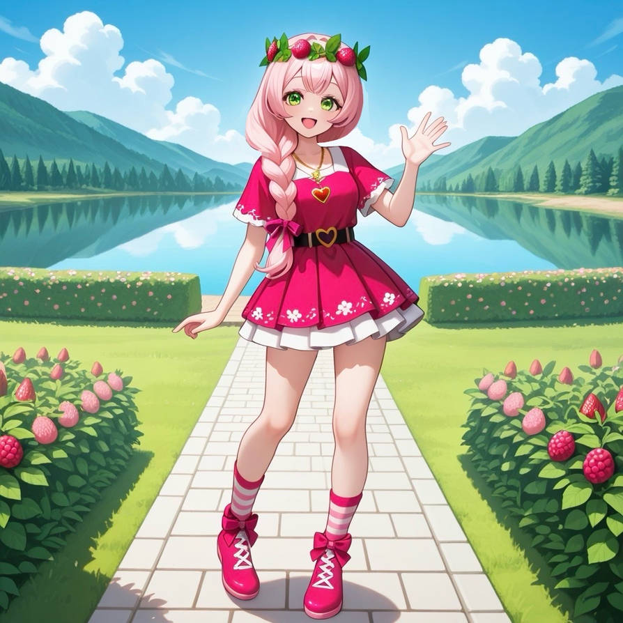Raspberry from PixAI with Braided Hair 1 by LilyZombieCarnvalFan on ...