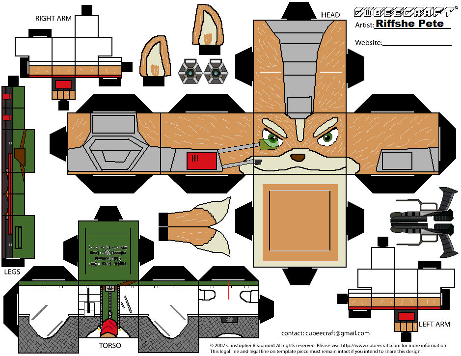 Cubeecraft Roxy Fox McCloud Cubeecraft by RiffshePete on DeviantArt