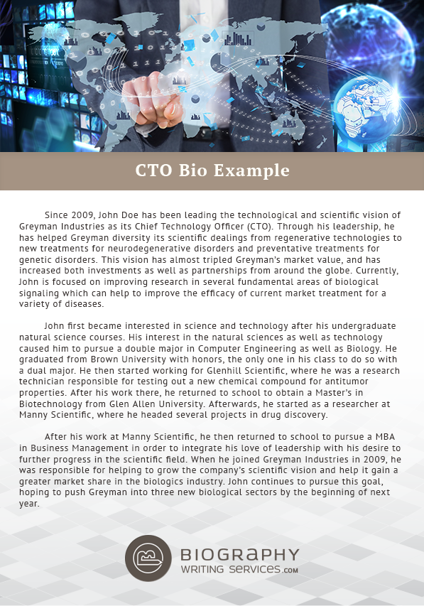 CTO Bio Example by C-LevelBiographyWr on DeviantArt