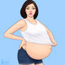 Surprised Pregnant Pin-up