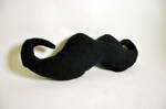 Black Moustache Pillow by abcdennis