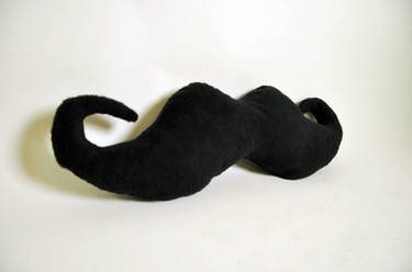 Black Moustache Pillow