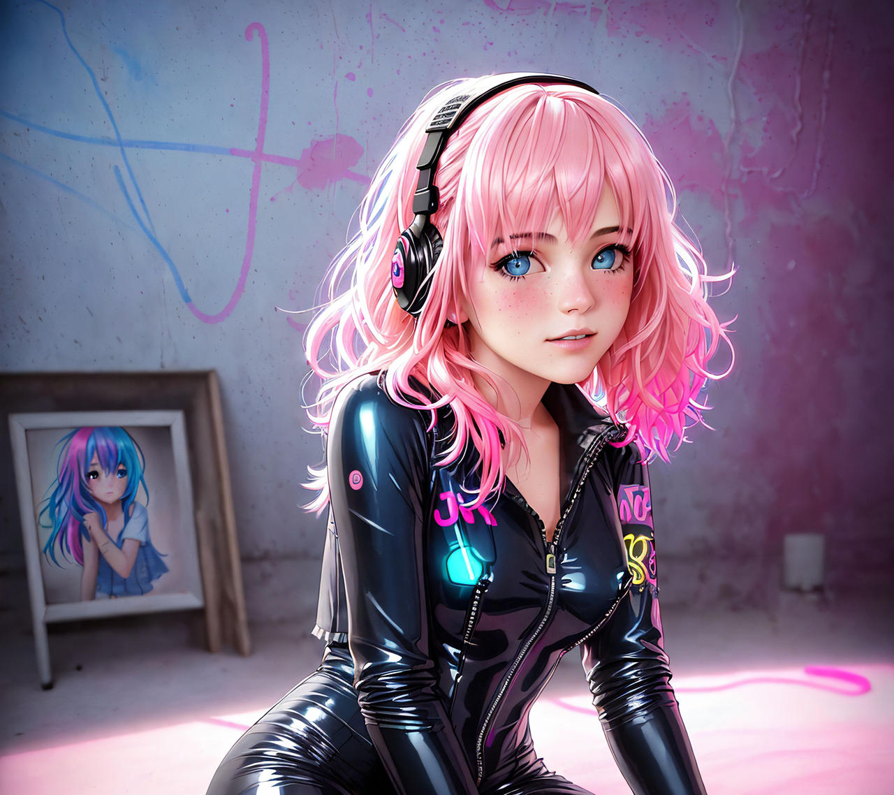 Neon Latex Girl 8 By Neuromage On Deviantart