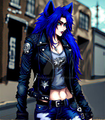 Goth wolf girl#2 by ShyWolf22 on DeviantArt