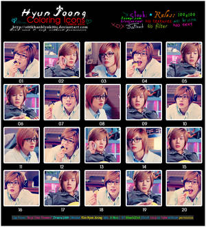 Hyun Joong's Coloring Icons 1