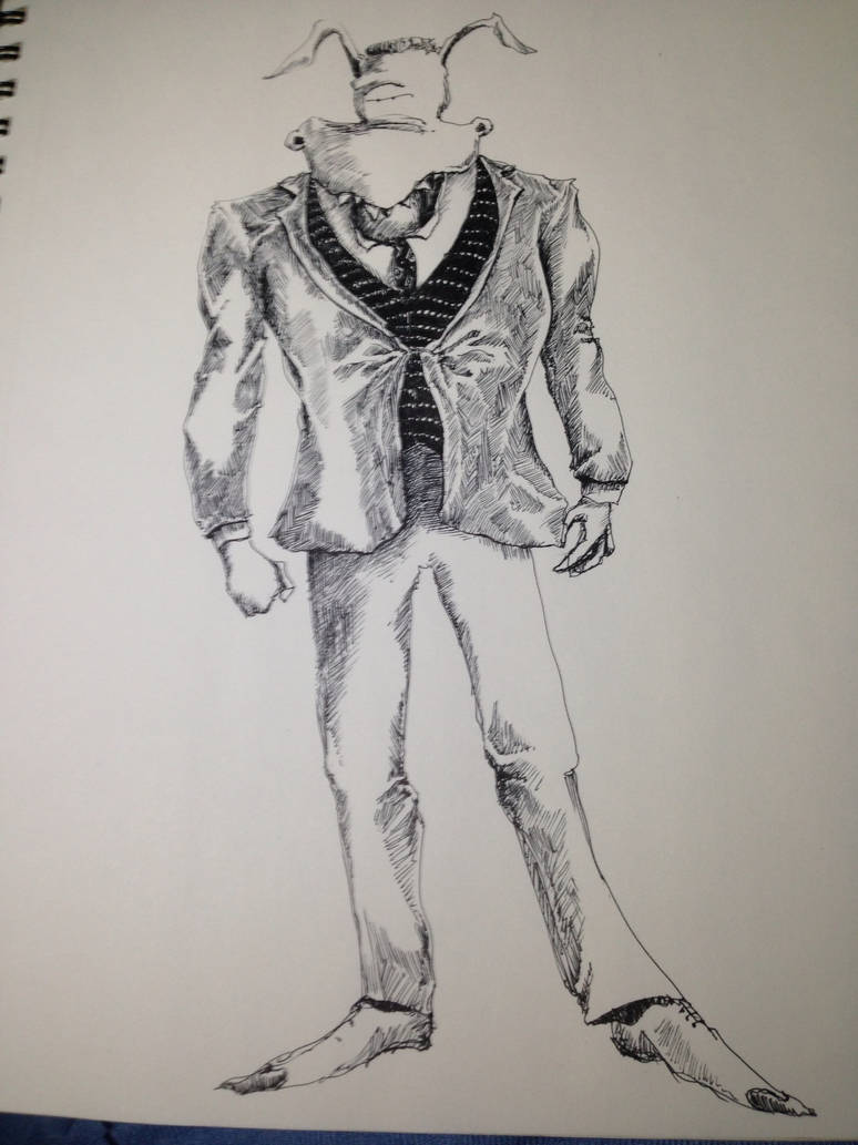 Overly buff guy with really pointed shoes by Cwmm on DeviantArt