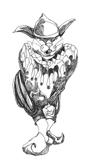 Rabbit jester 092515 by Cwmm on DeviantArt