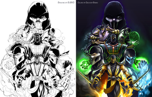 MK Ninjas: Lines -DJOK3  / Colors -CrescentDebris