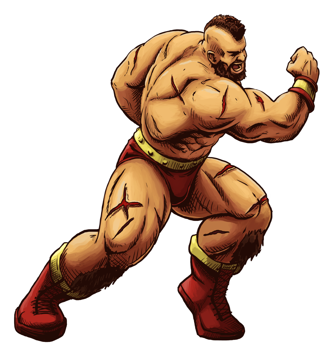 Zangief artwork for @Capcom_Unity's Street Fighter II: Special Champion  Edition. And that's it for this game!…