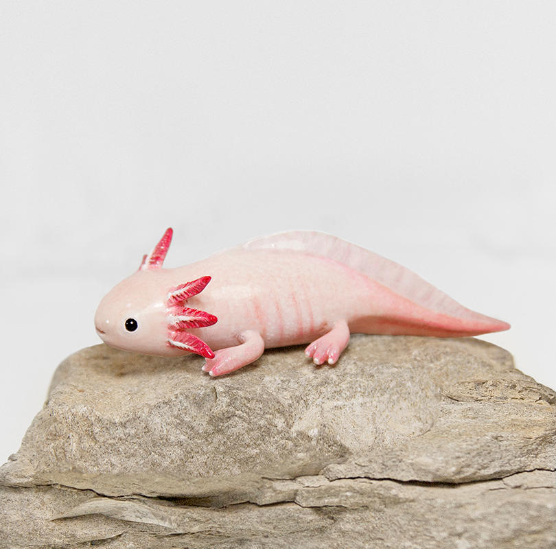 Axolotl Figurine by RamalamaCreatures on DeviantArt