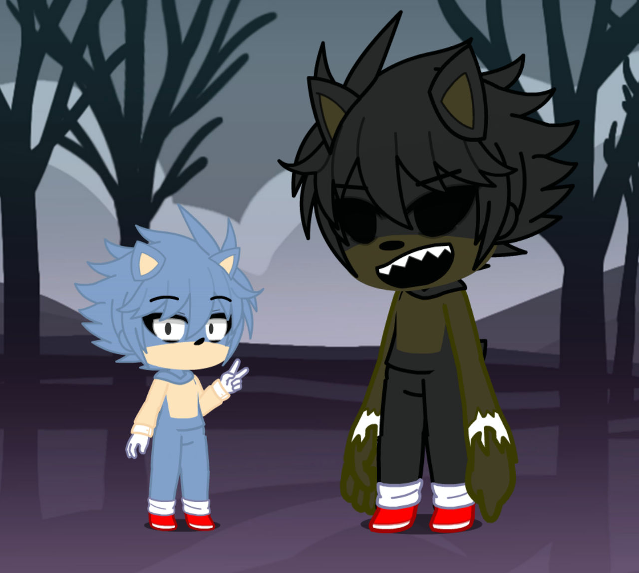 EXE and his faker form in gacha life 2 by mettaton247 on DeviantArt