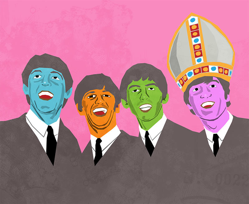 Pope John Paul George Ringo by kosmograd on DeviantArt