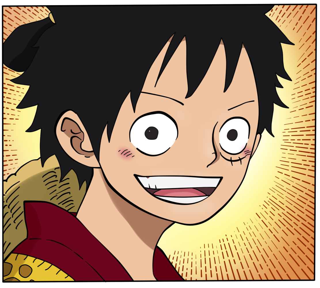 Wano Luffy Smiling One Piece Lineart Chapter 913 By Slimehunter7 On Deviantart