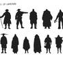 Villagers of Whitemori - early concept silhouettes