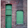 green door in Steamtown