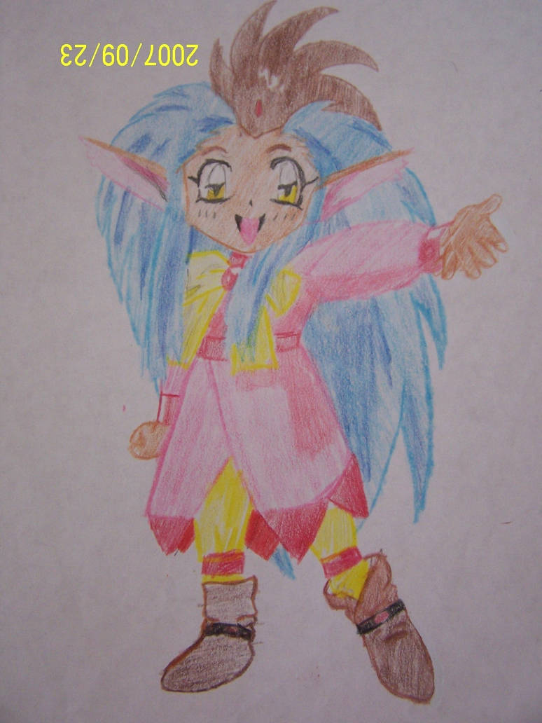 Ryo-Ohki in color pencil by Azaray on DeviantArt