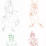 Disney character sketches
