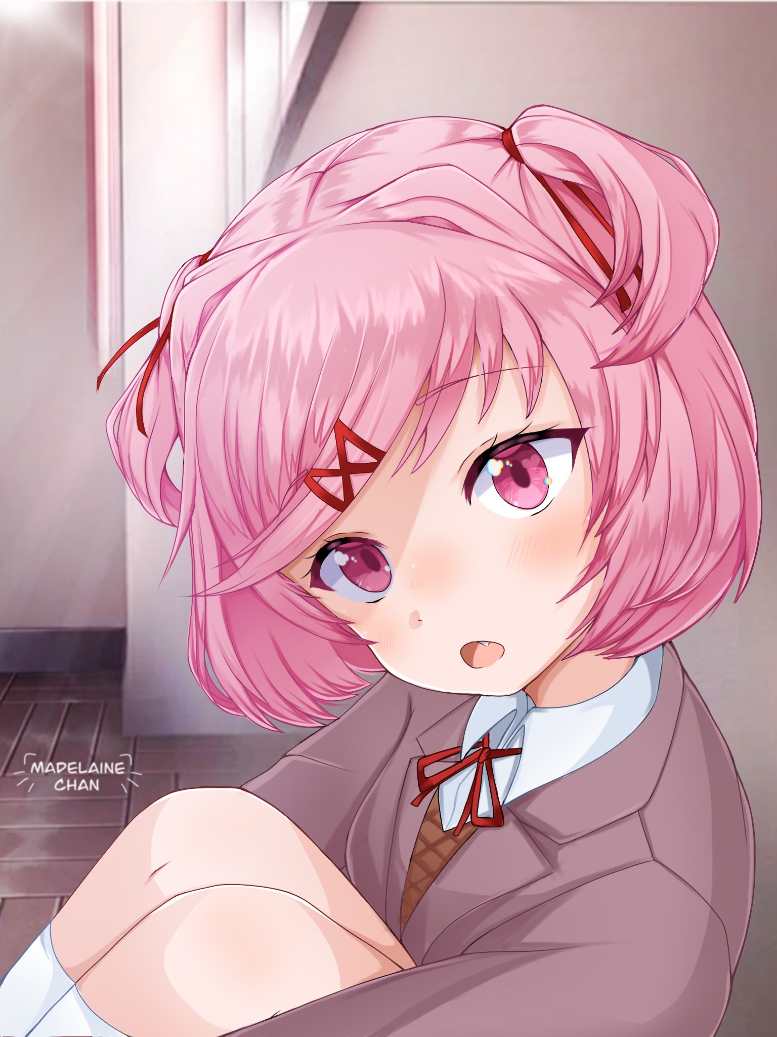 Natsuki Cube Natsuki cg redraw by Madelainechan on DeviantArt