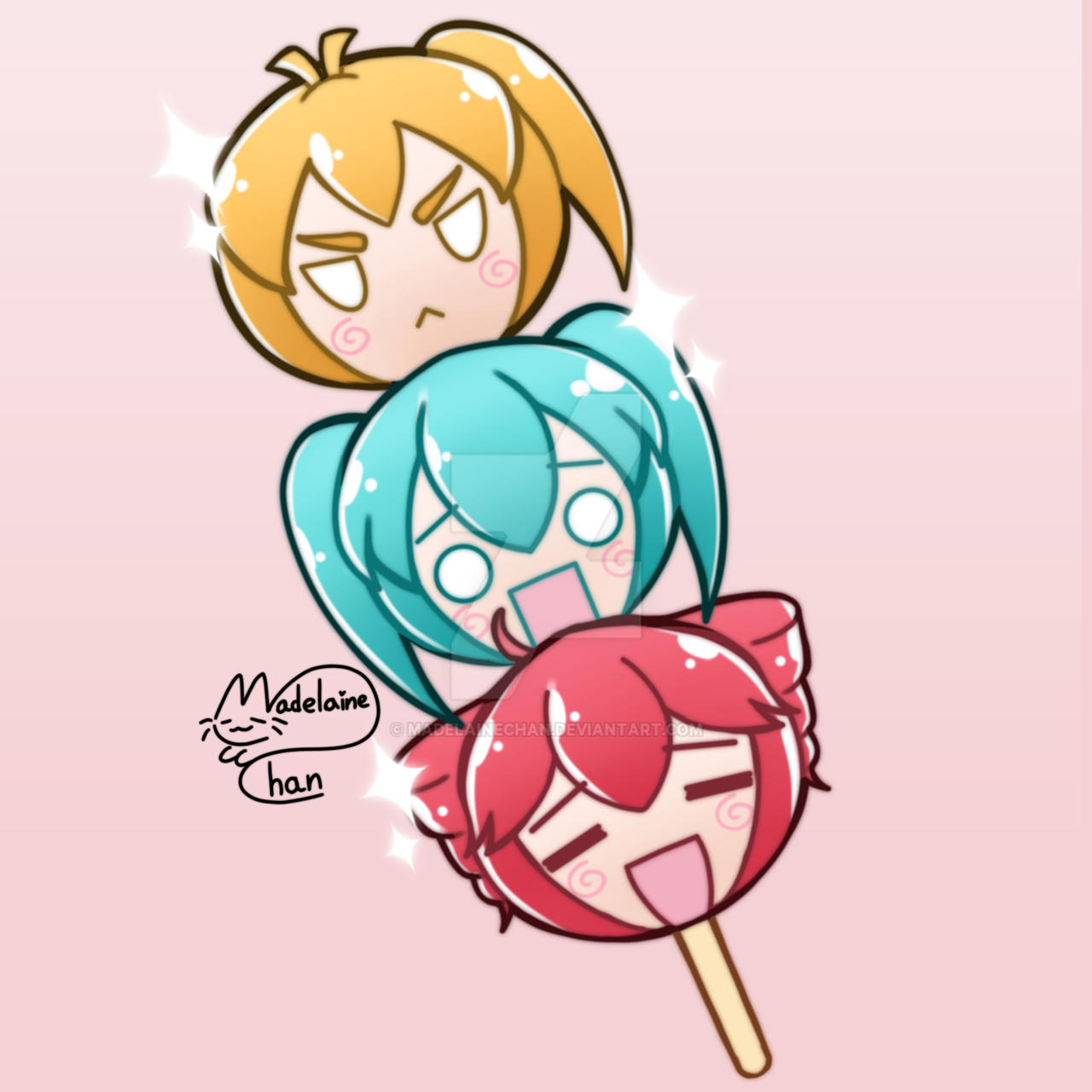 Baka Coloring Triple Baka Dango by Madelainechan on DeviantArt