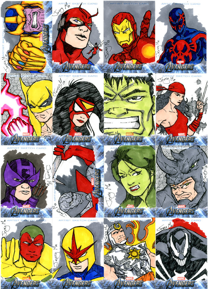 Marvel Avengers Sketch Cards