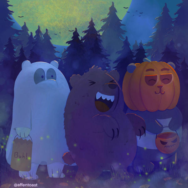 2021-10-28 - We Bare Bears Halloween by Affentoast on DeviantArt