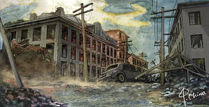 Street Scene in The Battle Flag