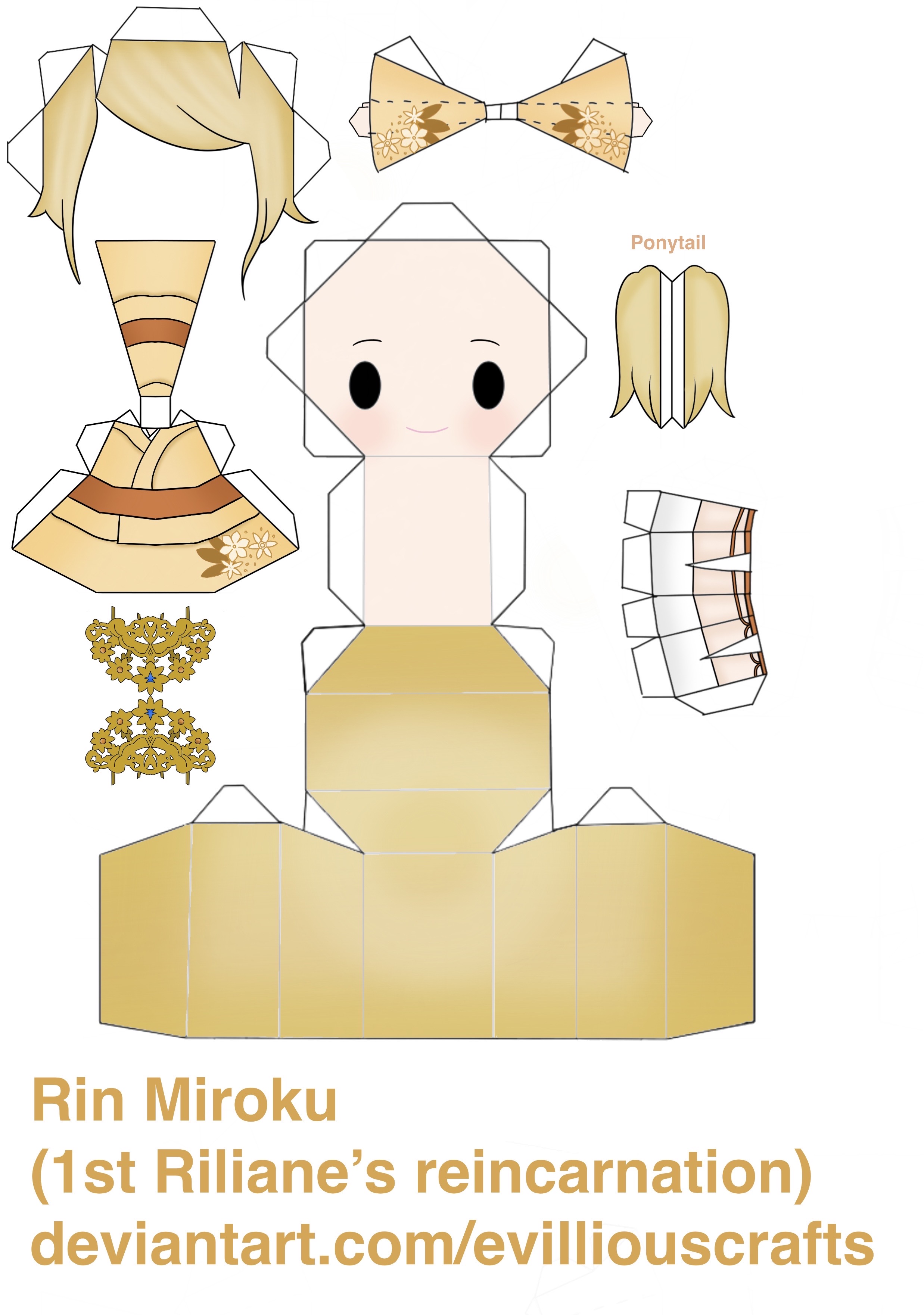 Rin Miroku papercraft by Evilliouscrafts on DeviantArt