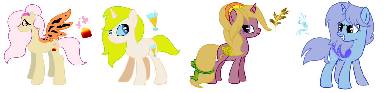 The four seasons as ponies