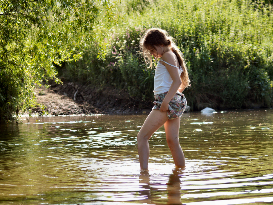 child in water