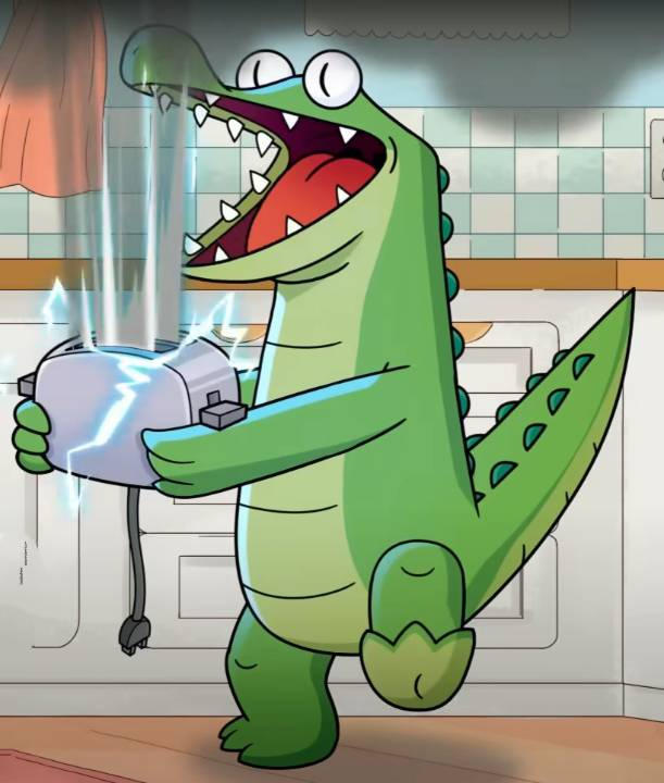 Max The Crocodile gets Electrocuted By Toaster 2 by JohnDeereand on ...