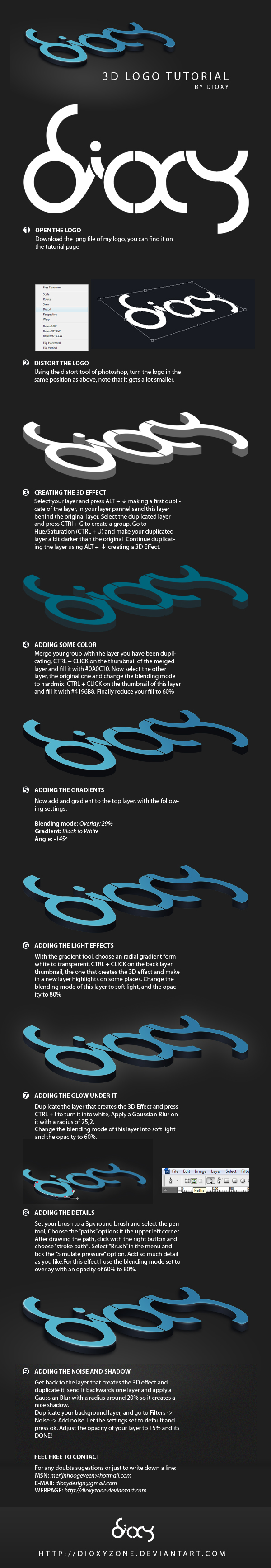 Dioxy 3D logo tutorial