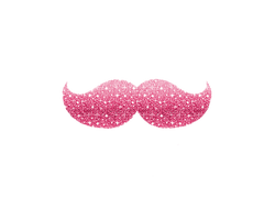 Glitter Pink Mustache PNG/Desktop Icon