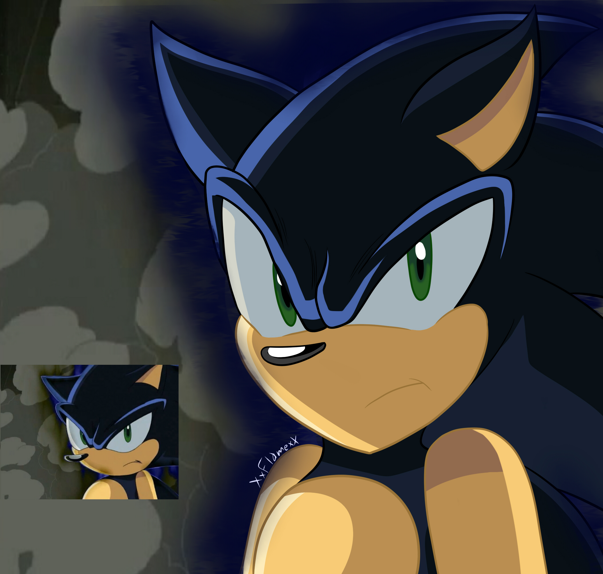 Sonic X Dark Sonic redraw by XxFlamexX14 on DeviantArt