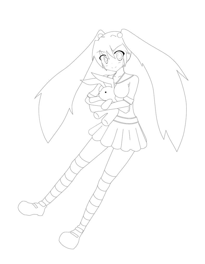 Line Drawing Stuffed Rabbit The Stuffed Rabbit line Art by Mintyeggnog on DeviantArt