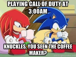 Sonic and Knuckles Coffee: Call of Duty