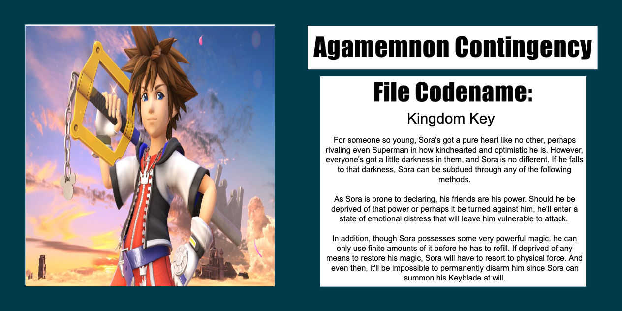 Agamemnon Contingency: Sora by lightyearpig on DeviantArt