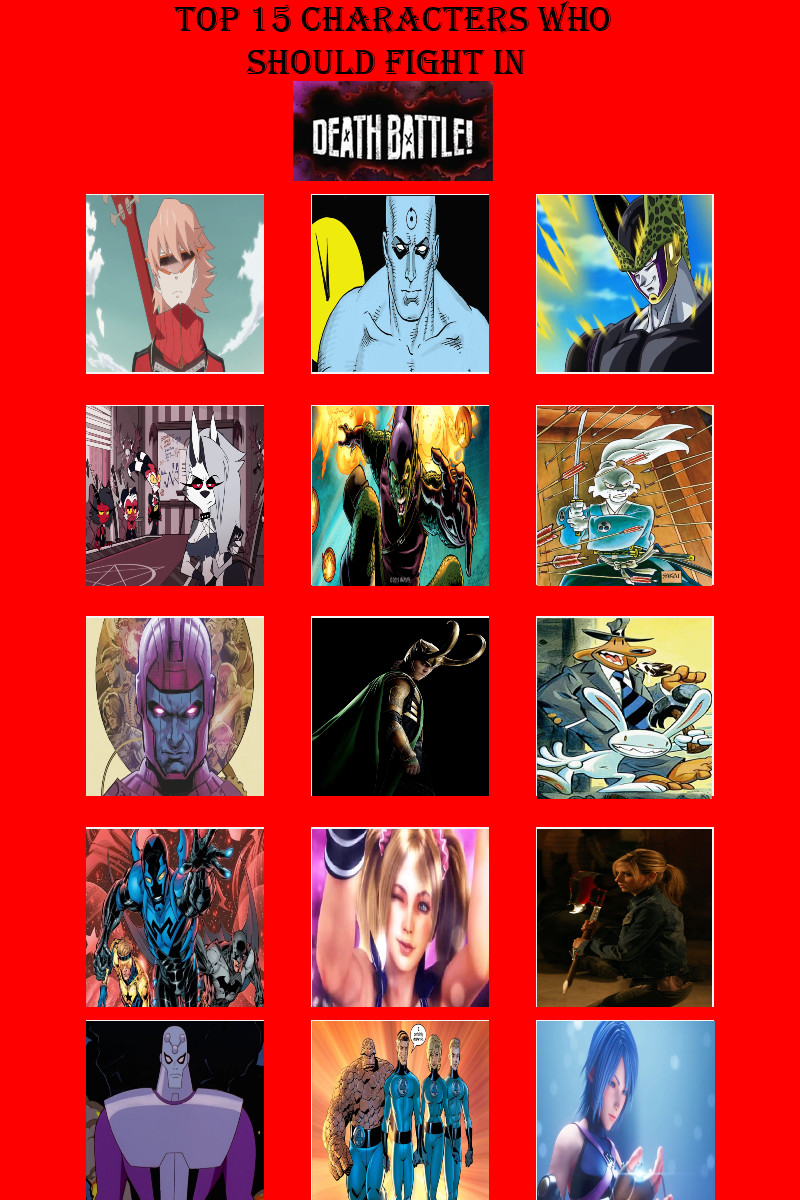 Death Based Characters 15 Characters I Want In Death Battle by lightyearpig on DeviantArt
