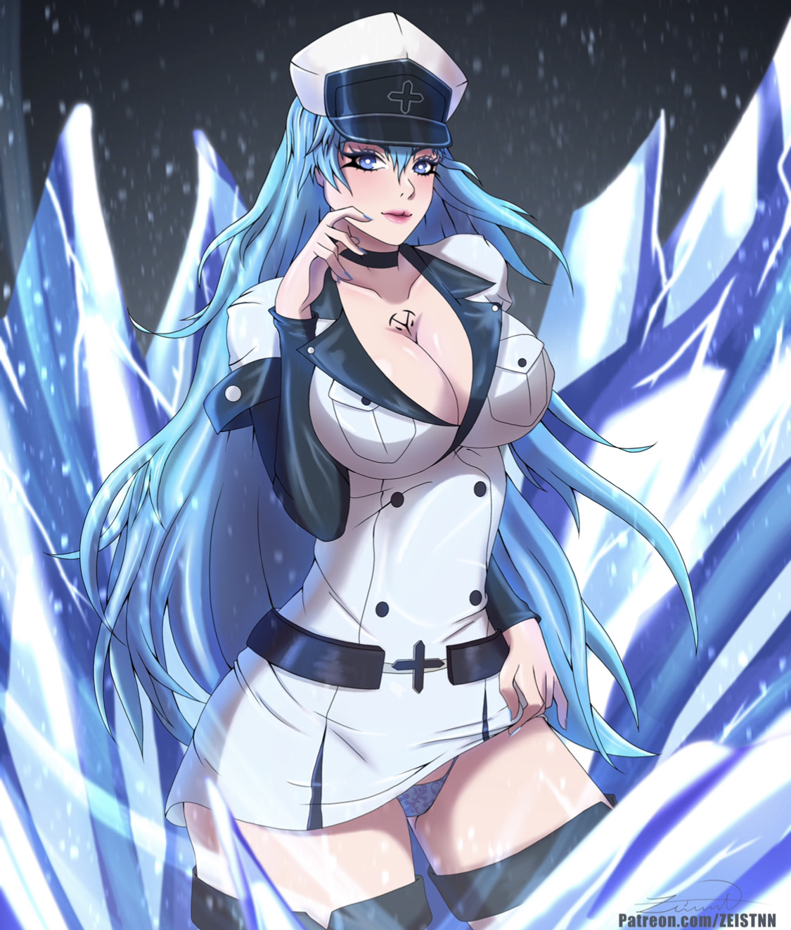 esdeath (akame ga kill!) drawn by halcon