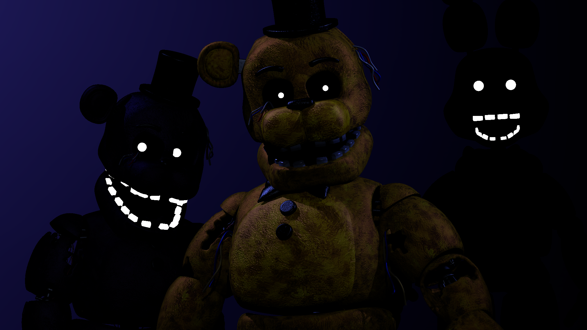 golden Freddy, shadow Freddy, Freddy