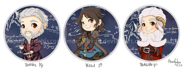 Dwarves Buttons Set no1