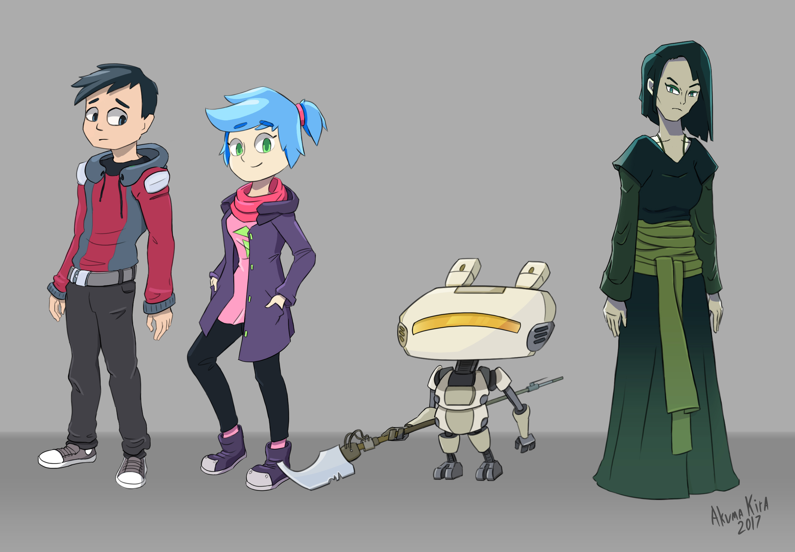 School Sci-fi Character designs