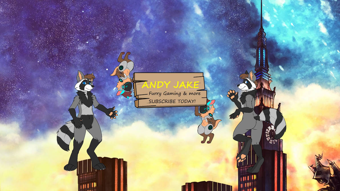 Raccoon + Protogen YouTube banner (uncropped) by JakAndDaxter01 on ...