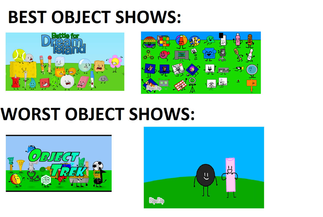 Worst And Best Object Shows by ELIASFRIENDZSPACE on DeviantArt