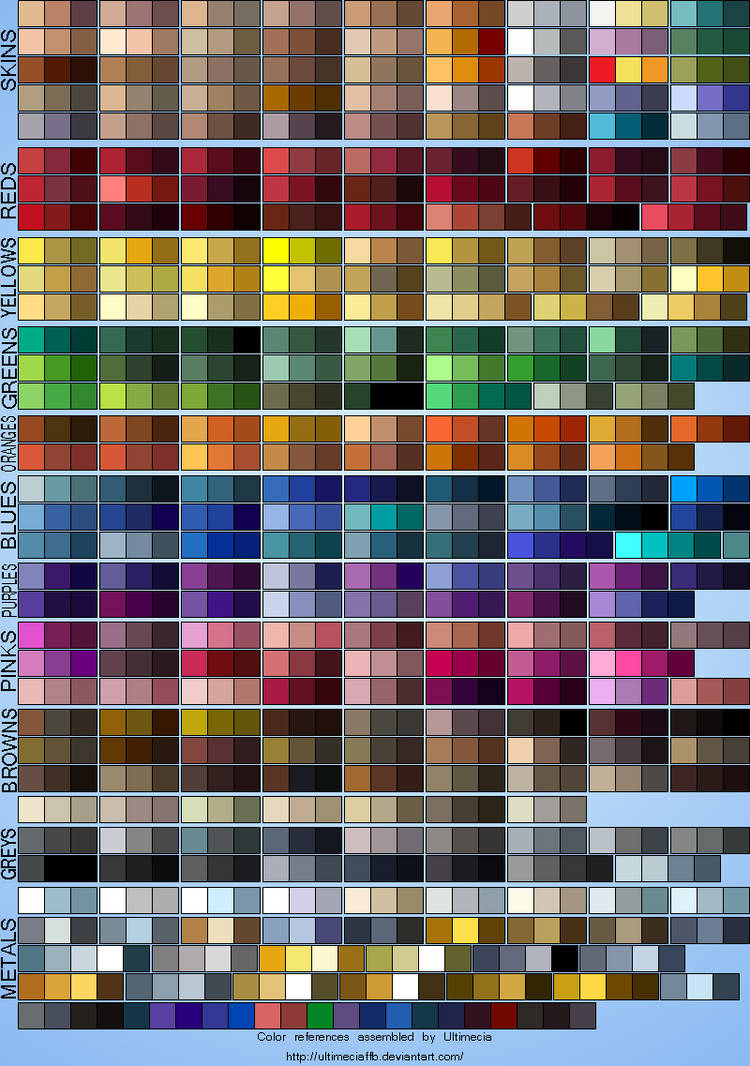 Color References 2 by UltimeciaFFB on DeviantArt