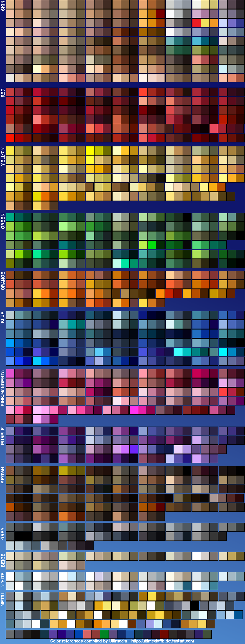 Color References 4 by UltimeciaFFB on DeviantArt