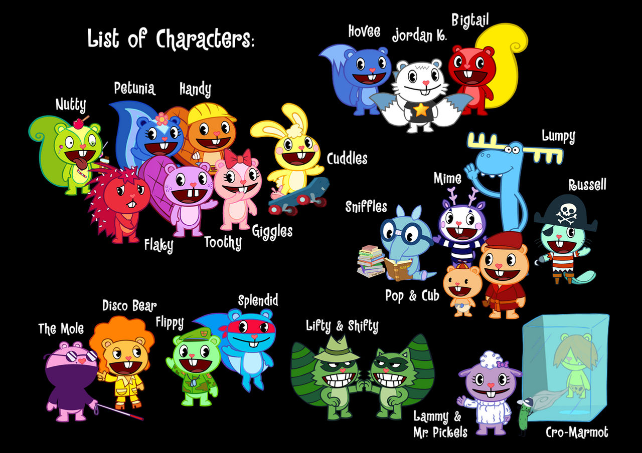 All Happy Tree Friends Characters Names HTF Christmas Headcanon