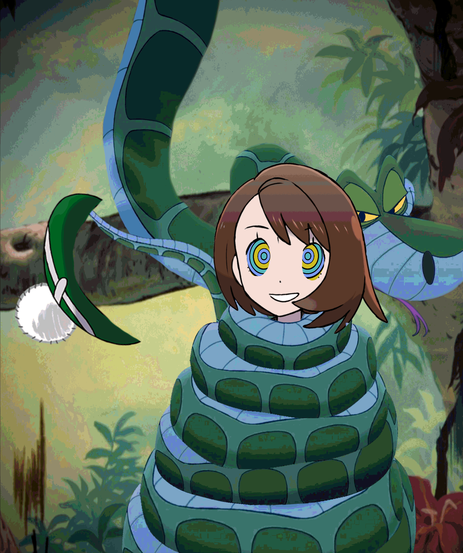 Kaa Scared Kaa and gloria (coiled) by HappyHypno on DeviantArt